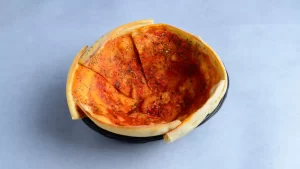 Red bread pizza