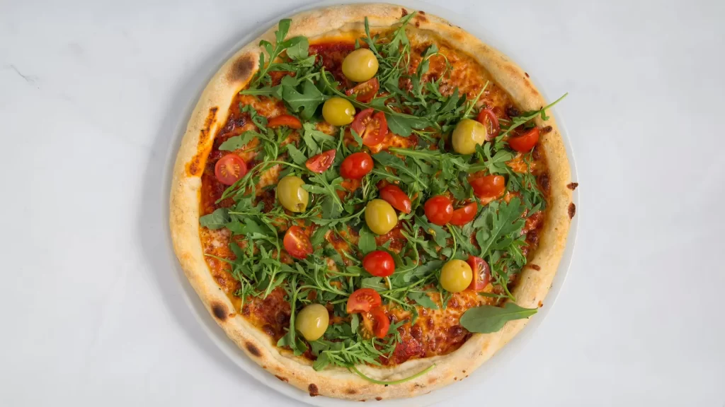 Pizza with mozzarella