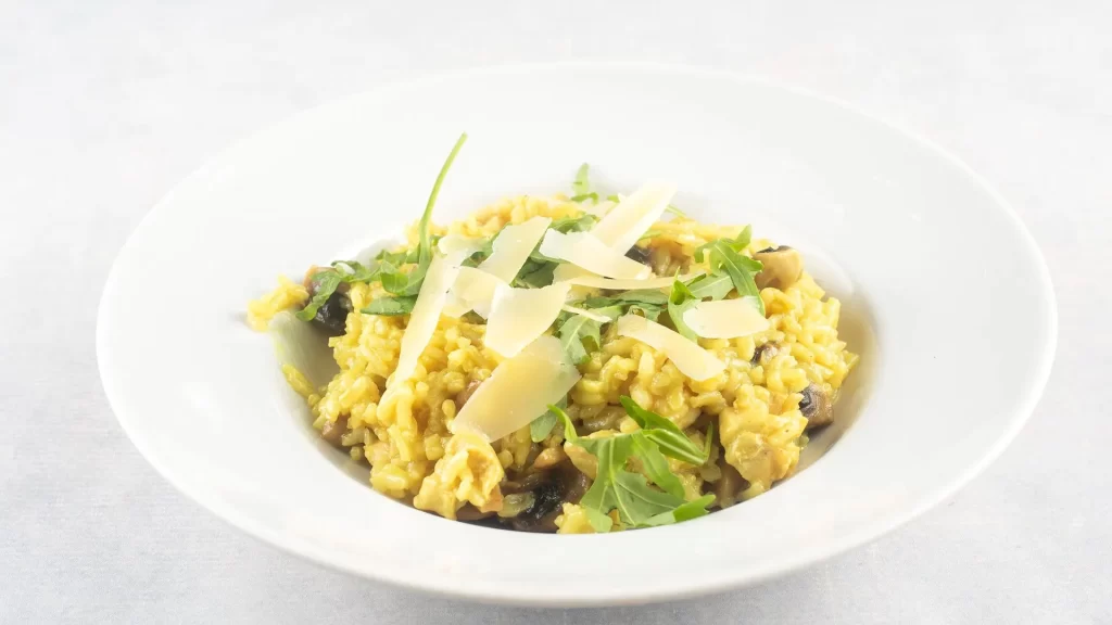 Chicken and mushrooms risotto